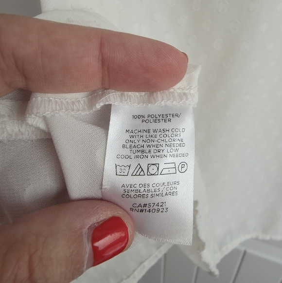 LOFT Cream Ruffle Trim Blouse Plus Size XXL - Picture 4 of 4